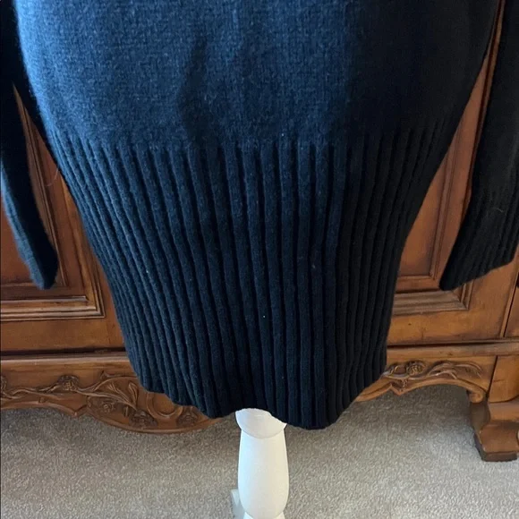 The Front Row Black Turtleneck Cashmere and Cotton long Sweater, NWT
